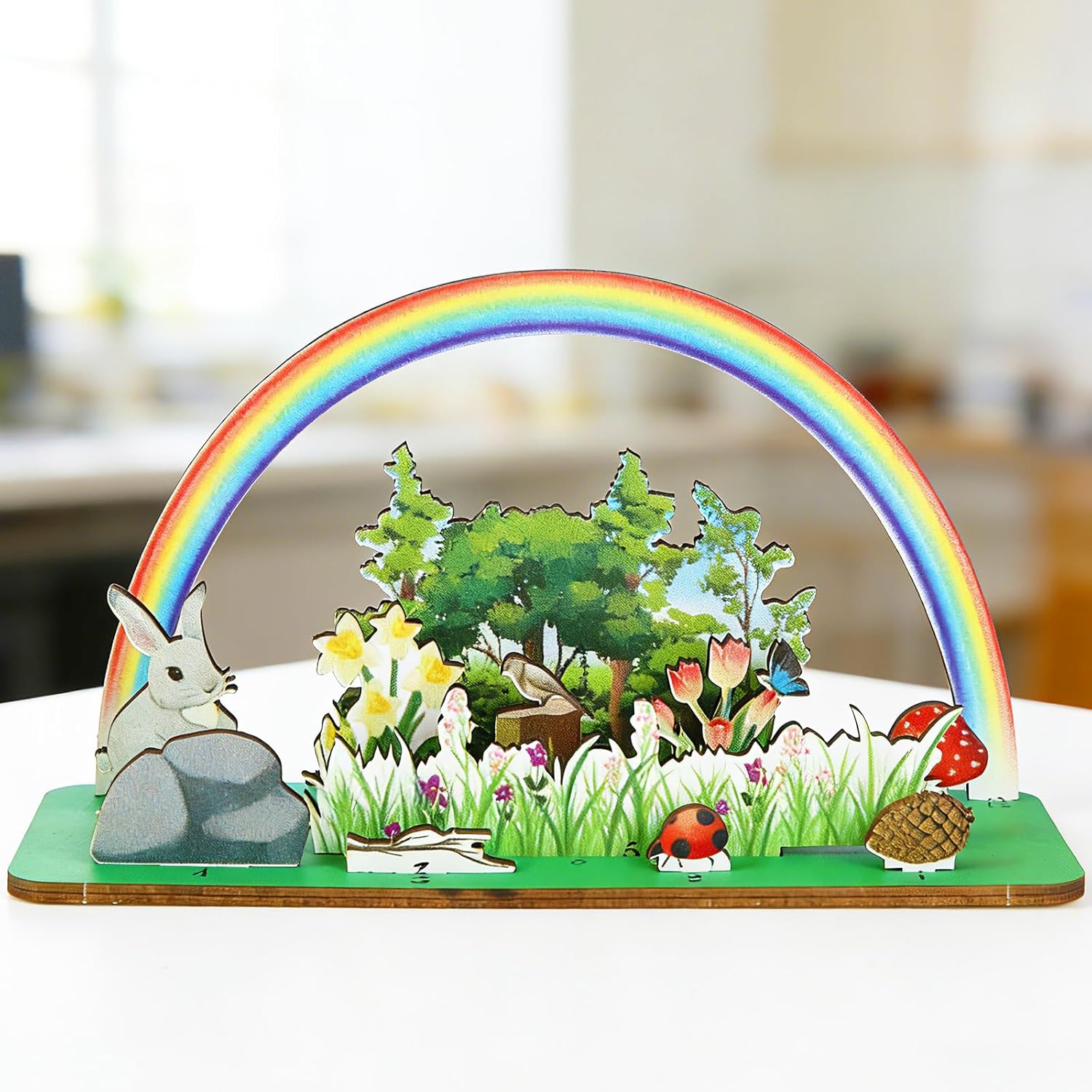 Spring Scavenger Hunt Board – Wooden Outdoor Exploration Game, Interactive Educational Activity for Camping, Nature Walks & Seasonal Learning