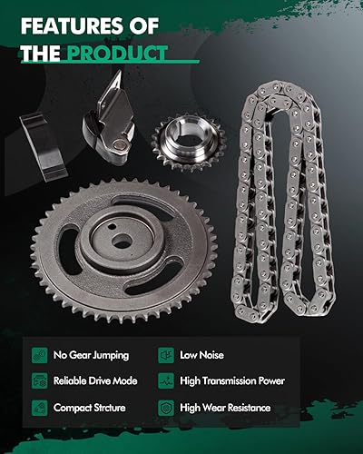 Miniatura 5 de SCITOO 94023S TK5020 Kit de cadena de distribución del motor Sustituye para Dodge para Jeep para Eagle Dakota Wrangler Cherokee Comanche Premier