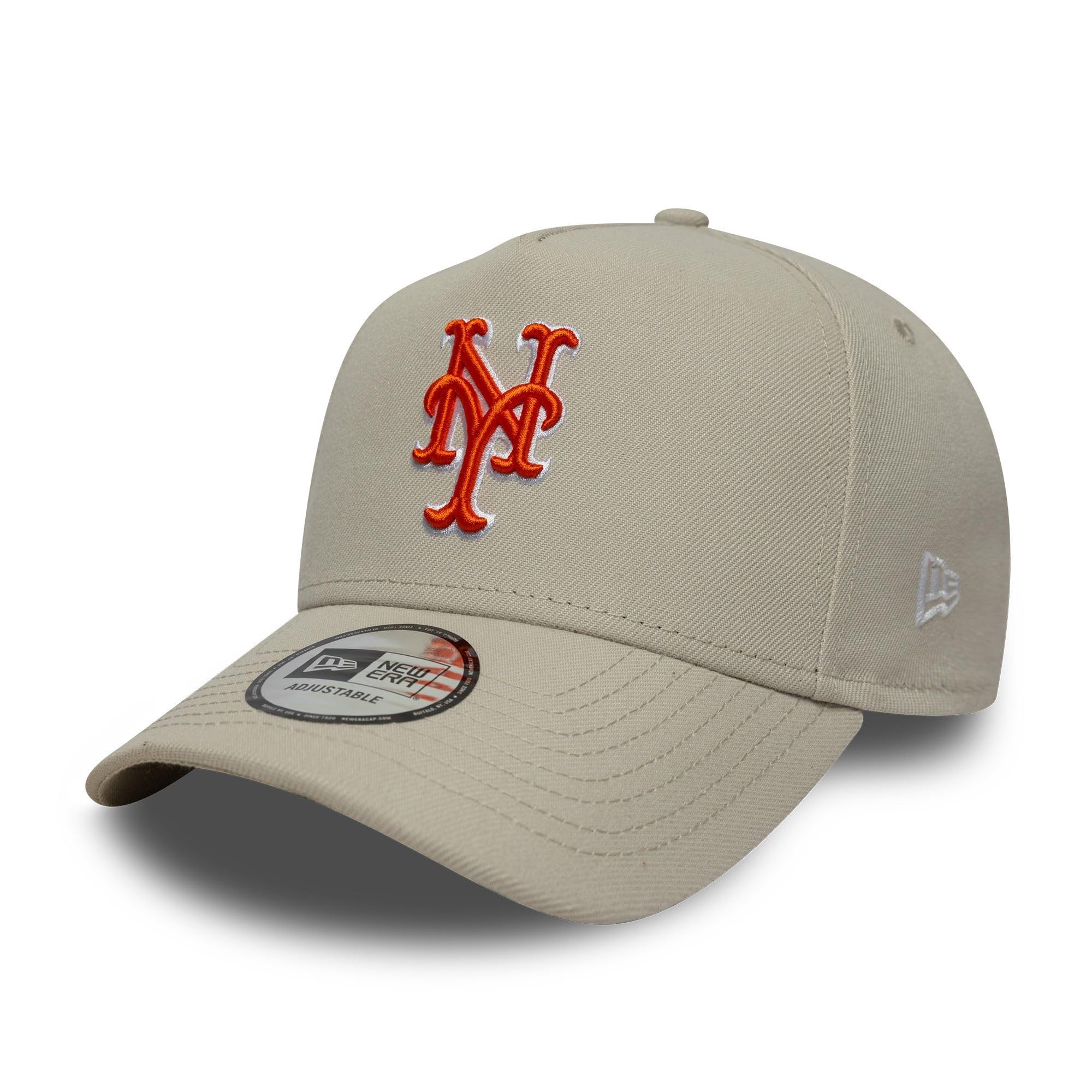 New Era New York Mets MLB Rear Script 9Forty E-Frame Cap Beige