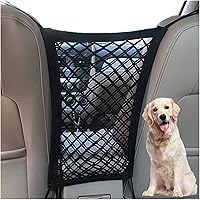 DYKESON Dog Car Barrier & Mesh Organizer - Pet Safety Net with Storage Pouch, Easy Tool-Free Install for Cars & SUVs