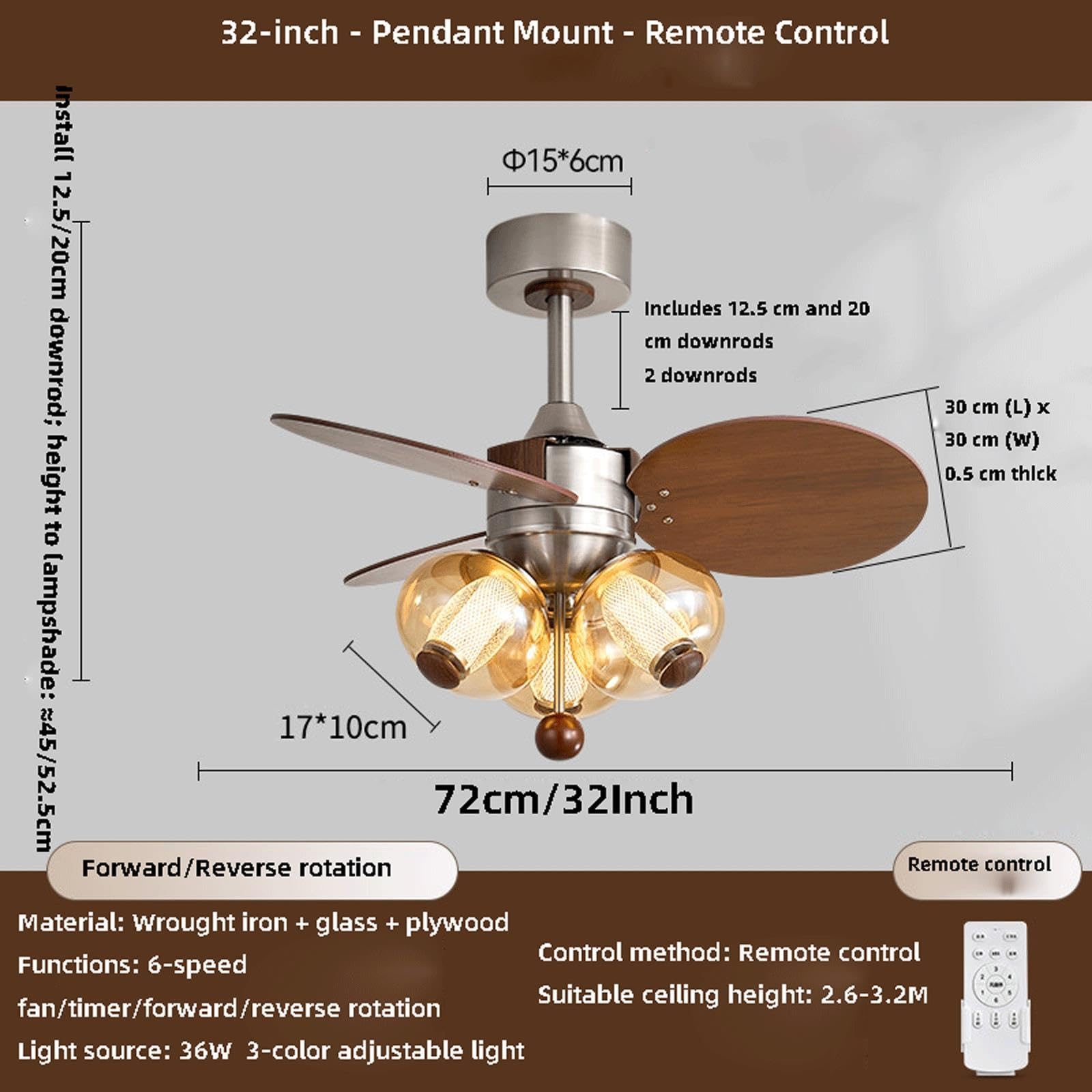 Ventiladores de Techo Luces Lámpara LED for niños