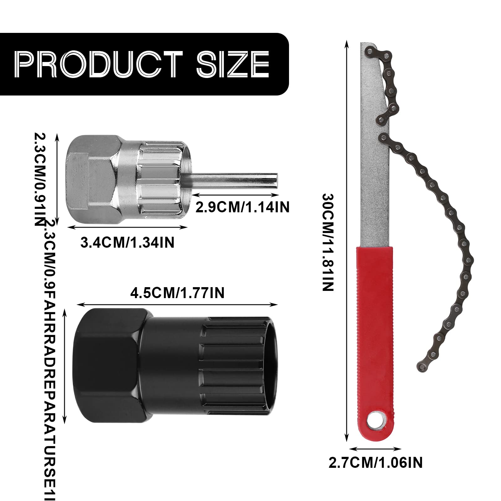 Fahrrad Kettenpeitsche Set - Kassettenabzieher Werkzeug Für Rad Reparatur