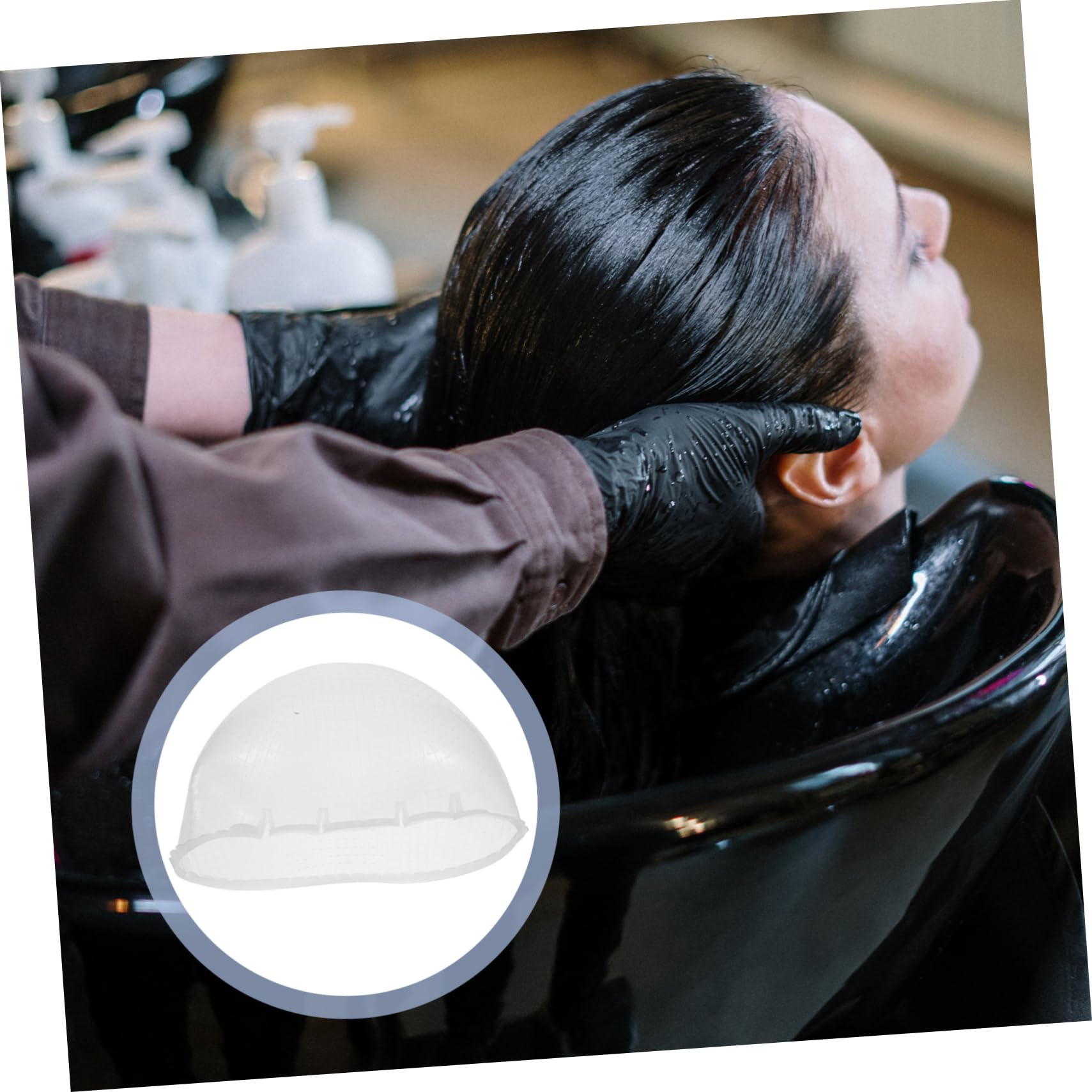 BESTYASH Gorro De Silicona Profesional Para Mechas Para Plopping y Teñido Reutilizable Adecuado Para Salón y Hogar