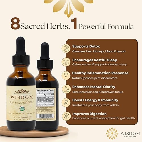 Miniatura 3 de Cúrcuma orgánica, incienso y mirra  Mezcla de suplementos de hierbas para energía, desintoxicación, enfoque, inmunidad y estrés  Tónico vegano sin