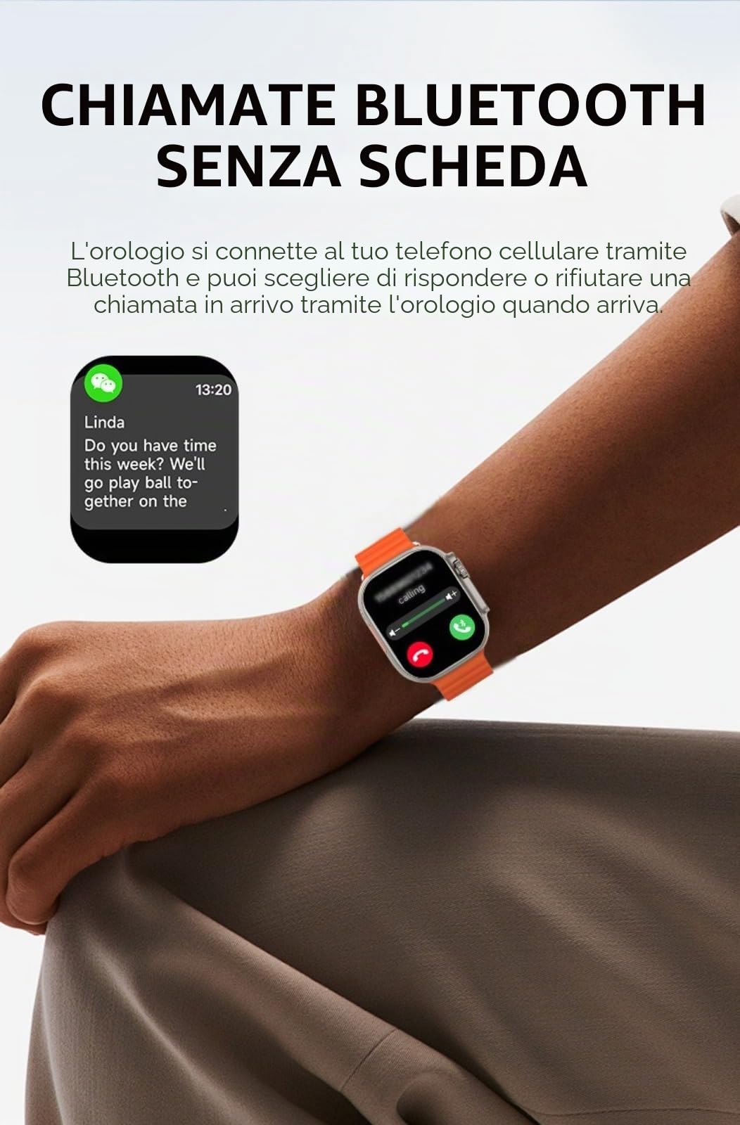 Smartwatch 4G con slot per scheda SIM, schermo touch completo e funzione di chiamata, smartwatch cellulare impermeabile per uomo e donna