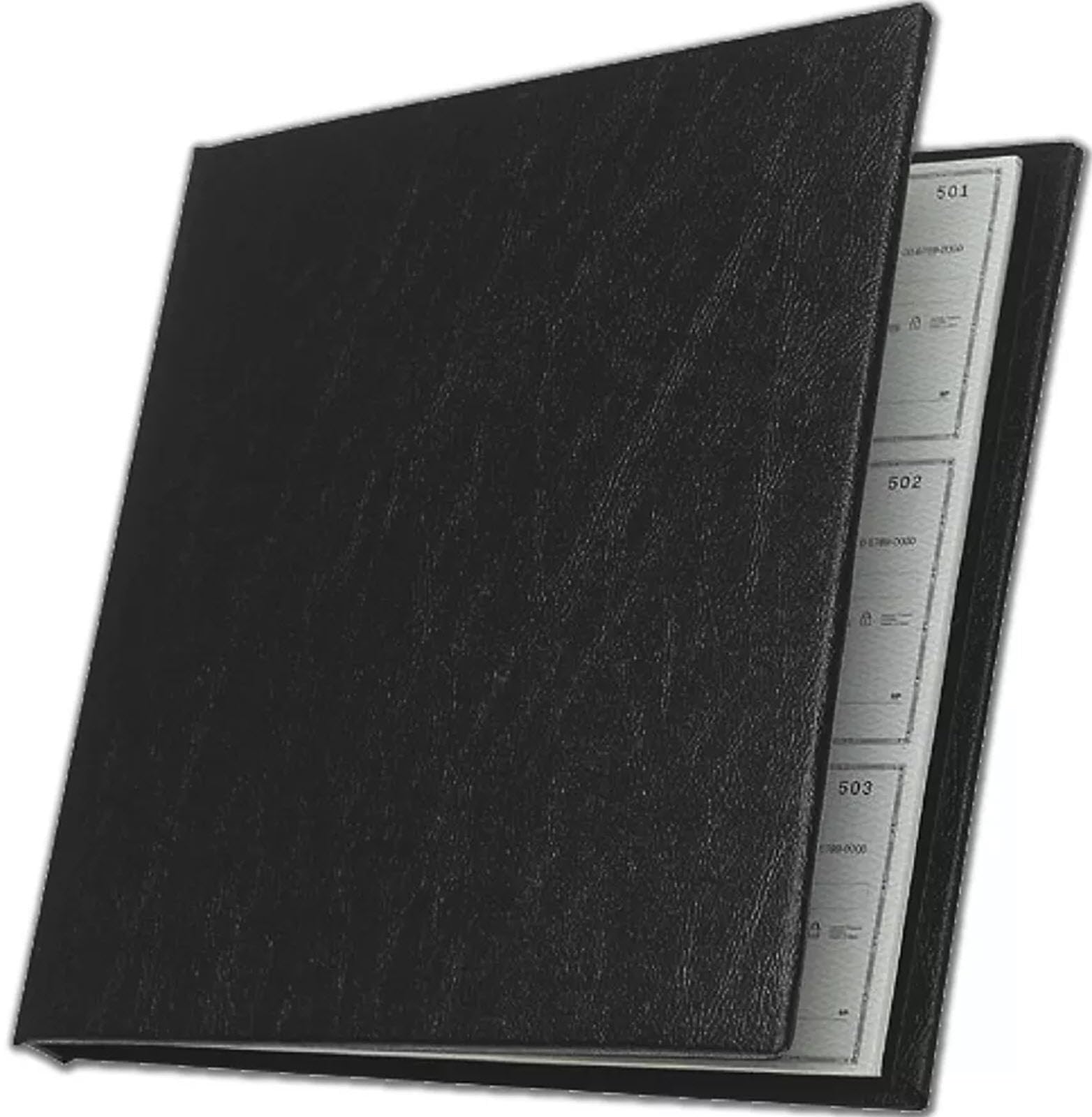 EGP Executive Checkminder Checks Cover, Size: 9 1/2 x 9, Black