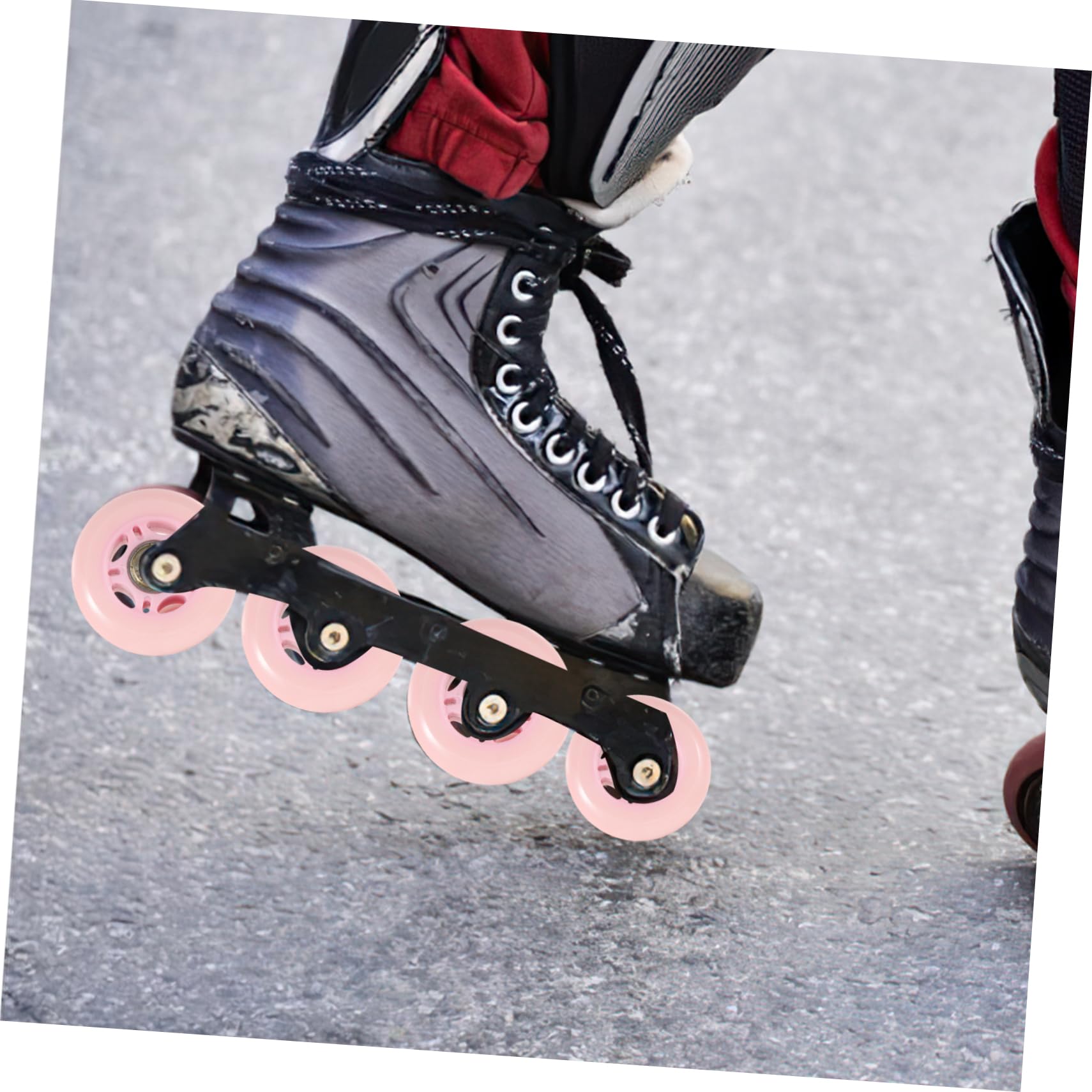 ibasenice 4Pcs Skate Wheels for Roller Skates Smooth Durable Replacement Accessories for Enhance Stability Performance