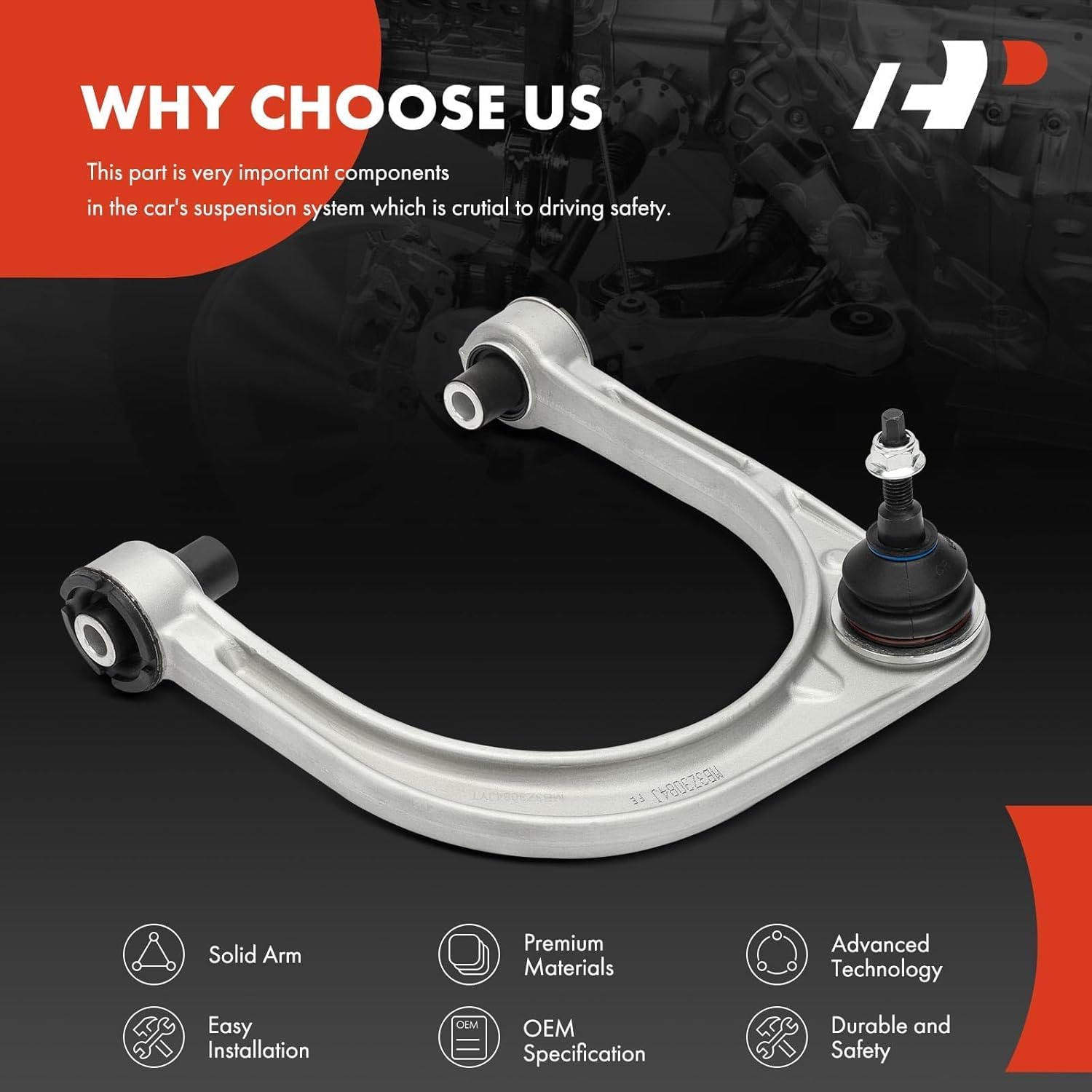 A-Premium Front Right Upper Control Arm, with Ball Joint & Bushing, Compatible with Ford Bronco 2021 2022 2023
