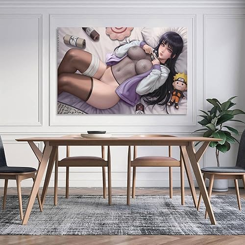 Miniatura 5 de Hinata Hyuga - Póster sexy de anime, póster de Boobes, lienzo artístico y arte de pared, impresión moderna de decoración de dormitorio familiar,