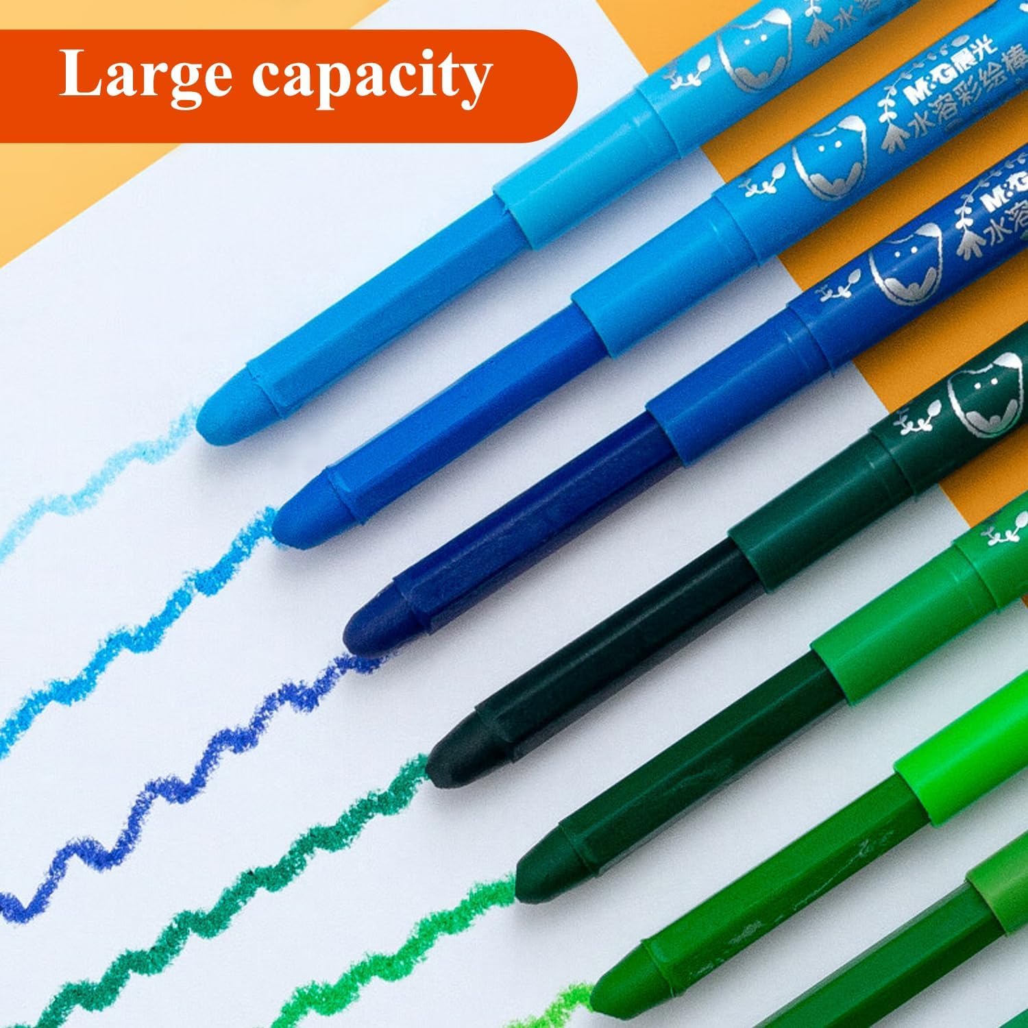 M&G 36 Colors Solid Tempera Paint Sticks, Washable Non-toxic, Quick Drying, Works Great on Paper Wood Glass Ceramic Canvas, Paint for artists - Image 6