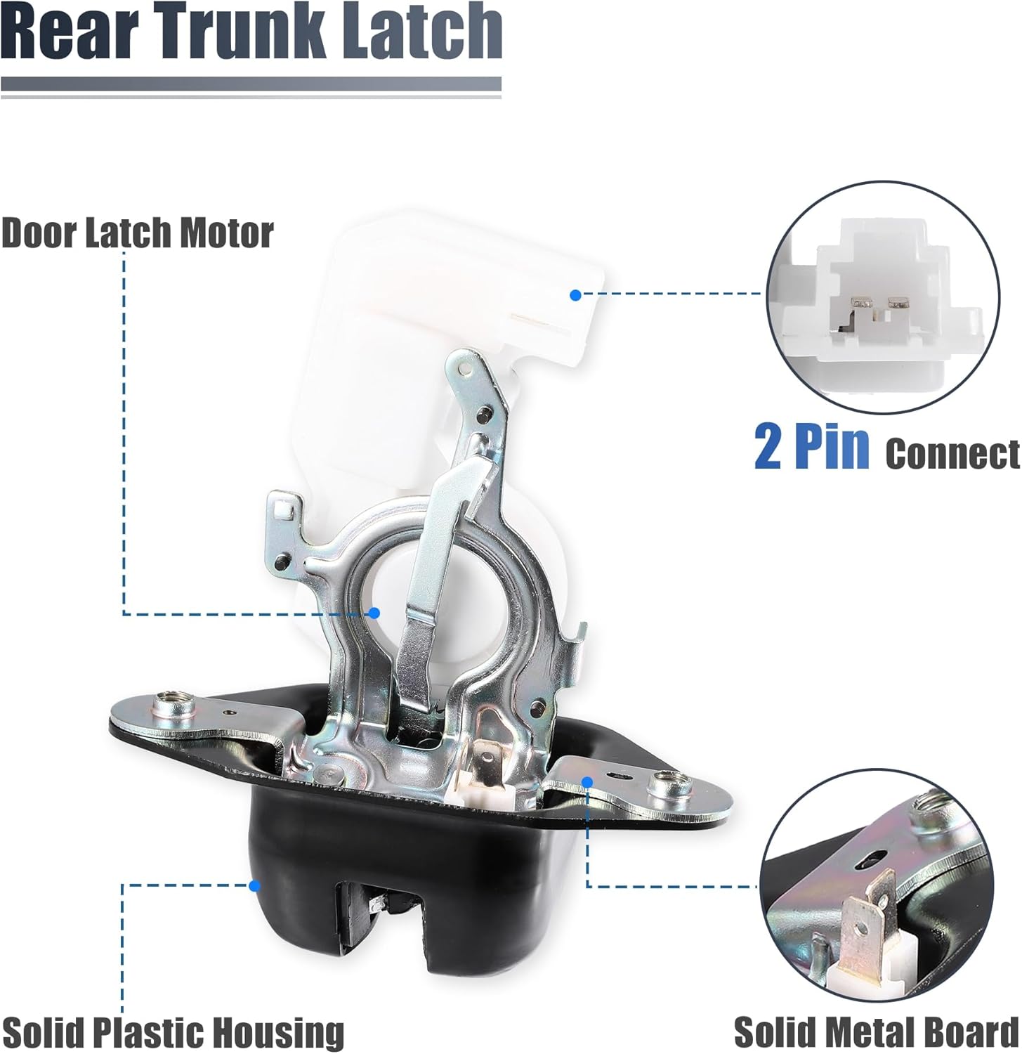 X AUTOHAUX Trunk Lock Actuator Rear Tailgate Latch Actuator for Honda CR-V CRV 2007-2011 for Honda Pilot 2009-2011 74800-SMG-G01 Tailgate Door Latch Actuator Motor Assembly Trunk Lid Lock