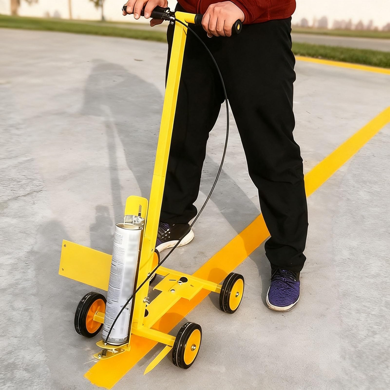 Machine à tracer des lignes de peinture de marquage de parking amovible