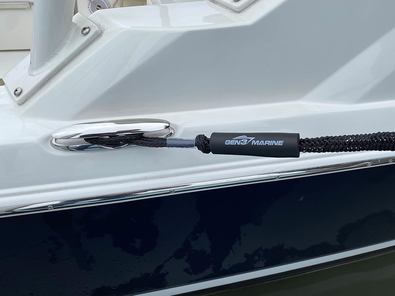Bungee Black Boat Dock Line - 2 Pack (6' - 9')