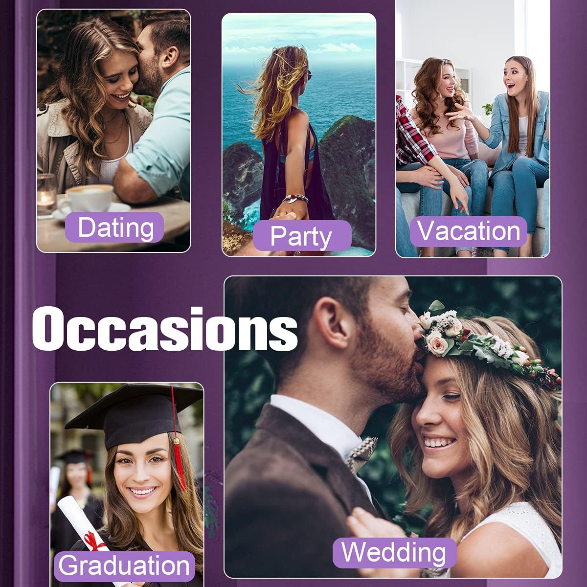 ULTIBELA Curling Iron, Curling Wand Set 5 in 1 with Hair Straightener Brush, Rapid Heating Ceramic Barrel Hair Curler with LCD & Temperature Adjustment, Hair Straight & Hair Waving Hair Styling Tools : Beauty & Personal Care