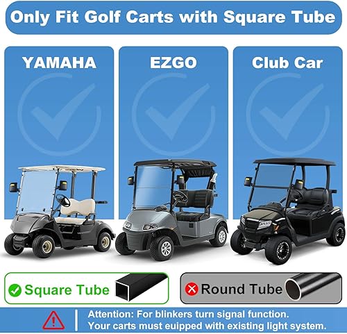 Miniatura 2 de Espejo universal para carrito de golf, espejos laterales para carrito de golf, espejos retrovisores para Club Car EZGO Yamaha UVT AVT Espejos