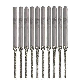1MM Silver Extended Gems Drill Bits Bowlder Pearls Jewelry Agates Hole Drill Bits Coated Pack of 10