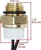 Vista 2 de Caltric Interruptor de sensor térmico de calor compatible con Suzuki King Quad 300 LT-F4WDX 1991-1998