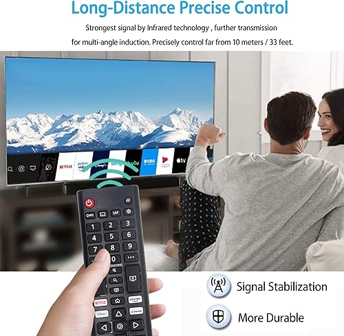 Miniatura 6 de Mando a distancia de repuesto para LG TV Remote LED OLED LCD Webos 4K 8K UHD HDTV HDR Smart TV con Netflix, Prime Video, Disney, LG Channels Button