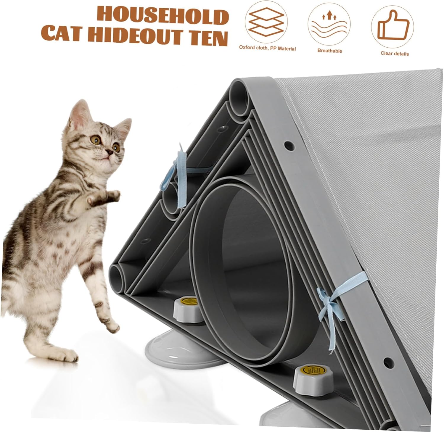 Large Cat Tunnel for Indoor Cats Lightweight Comfortable Pet Playhouse for Exercise and Hiding and Relieves Stress Interactive Tunnel for Kitten and Rabbit Play