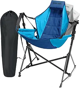 Wise Owl Outfitters Hammock Chair for Adults – Comfortable Portable Folding Rocking Camping Chair with Carry Bag – Great for Lawn, Campsite & Outdoors