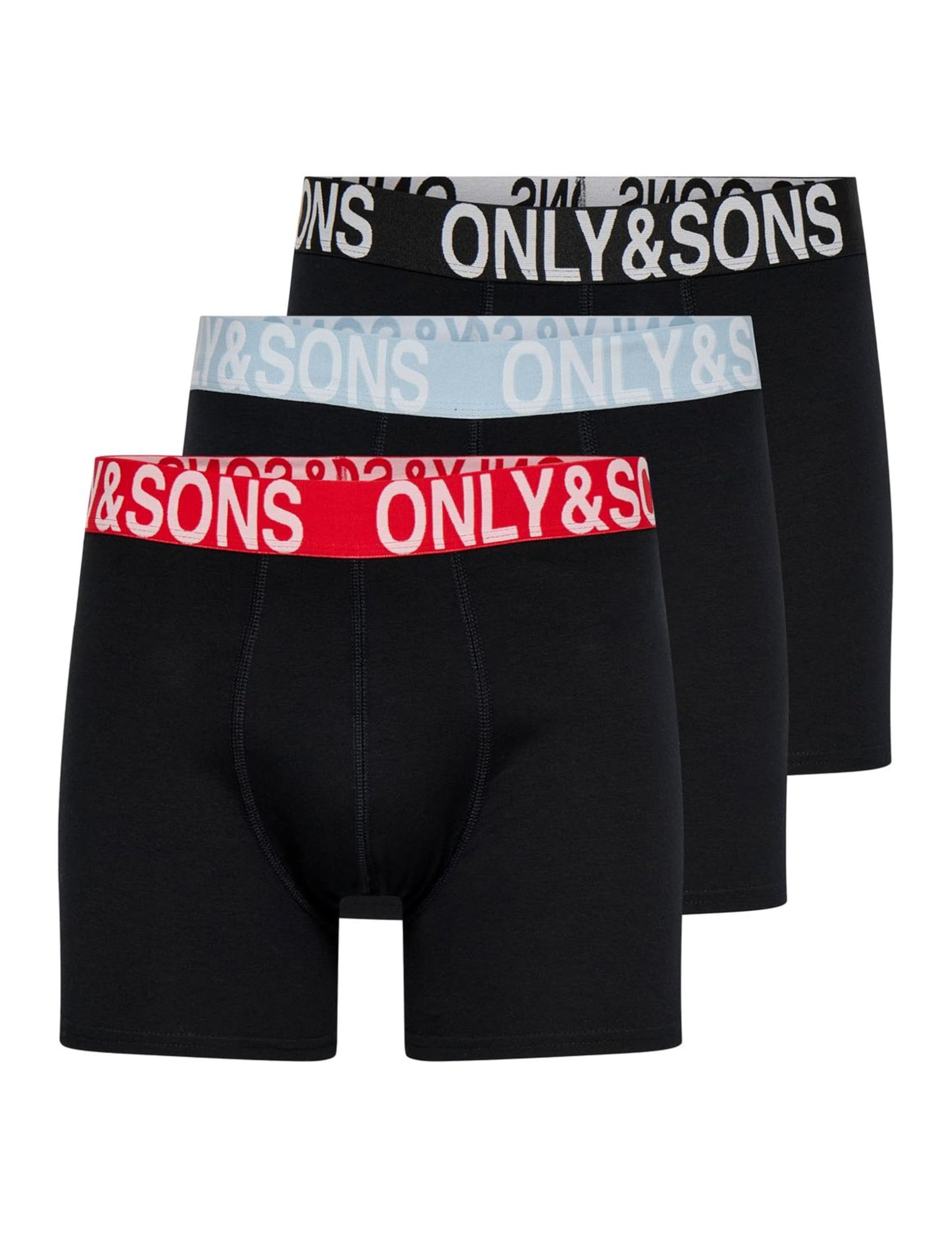 Only & Sons Herren Onsfitz Solid Boxer 3Pack Noos (3er Pack)