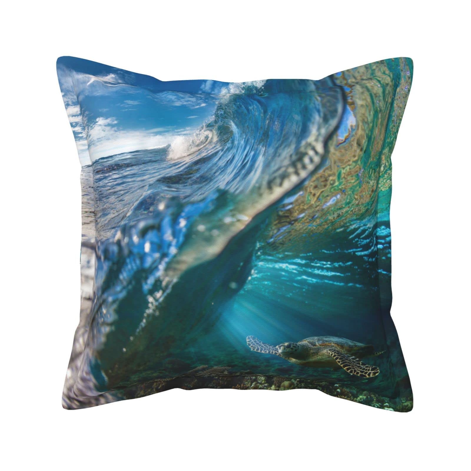 Coussin tortue étanche pour extérieur housse de décoration rustique