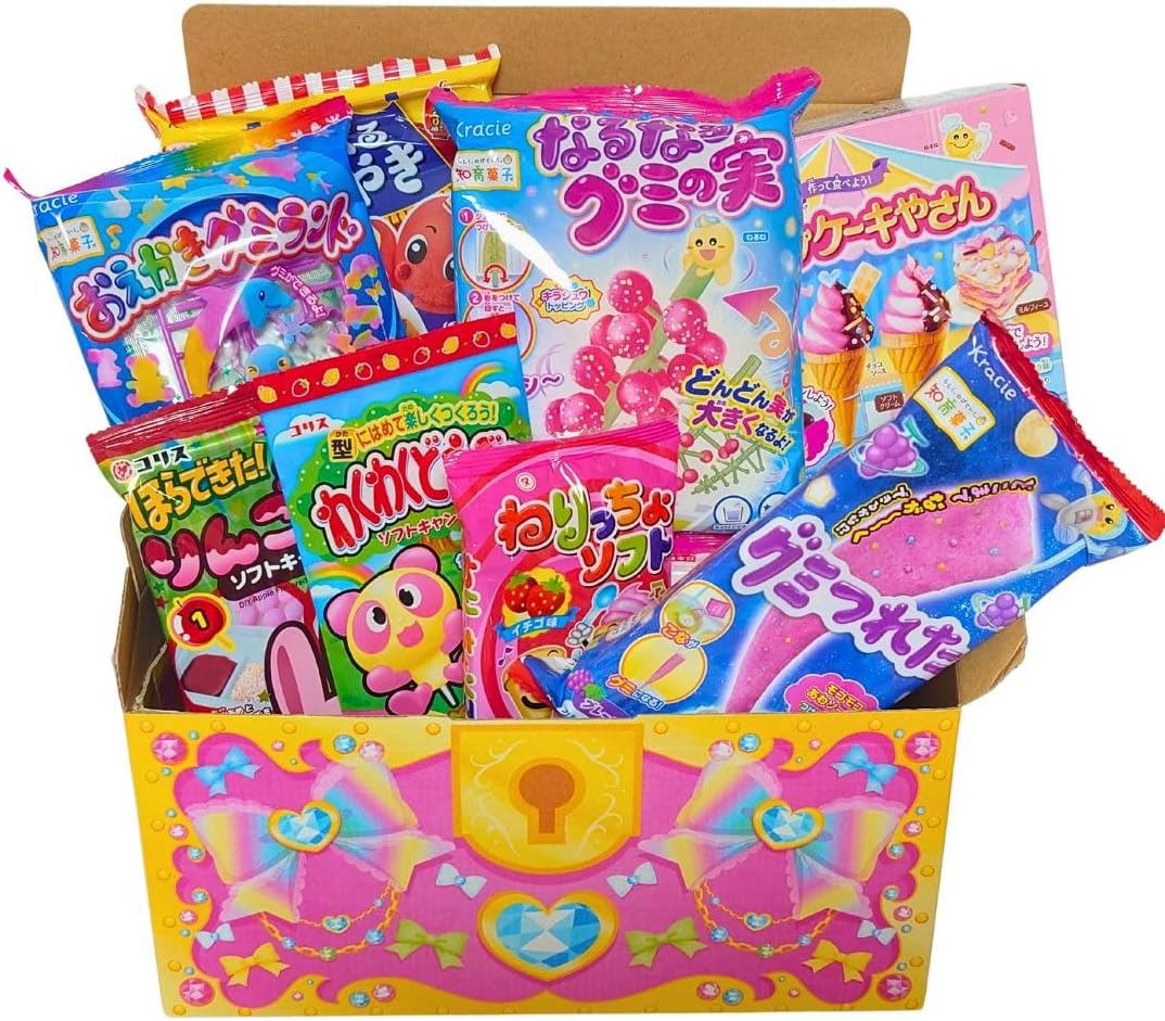 クラシエ コリス 明治チューインガム など 知育菓子 つくるお菓子 10点 詰め合わせ セット 食玩 玩具菓子 ギフト プレゼント 景品 クリスマス ぴきしぇも 宝箱 (スイートリボン)