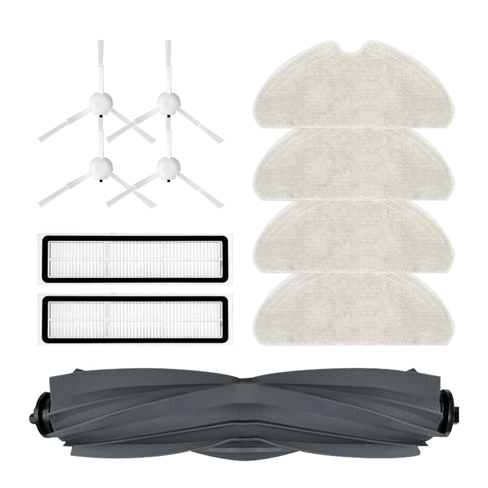 Kit Accessoires Pour Robot Aspirateur Dreame D20 Pro Plus - 2 Brosses Principales, 6 Latérales, Filtres, Chiffons, Sacs | Entretien Complet