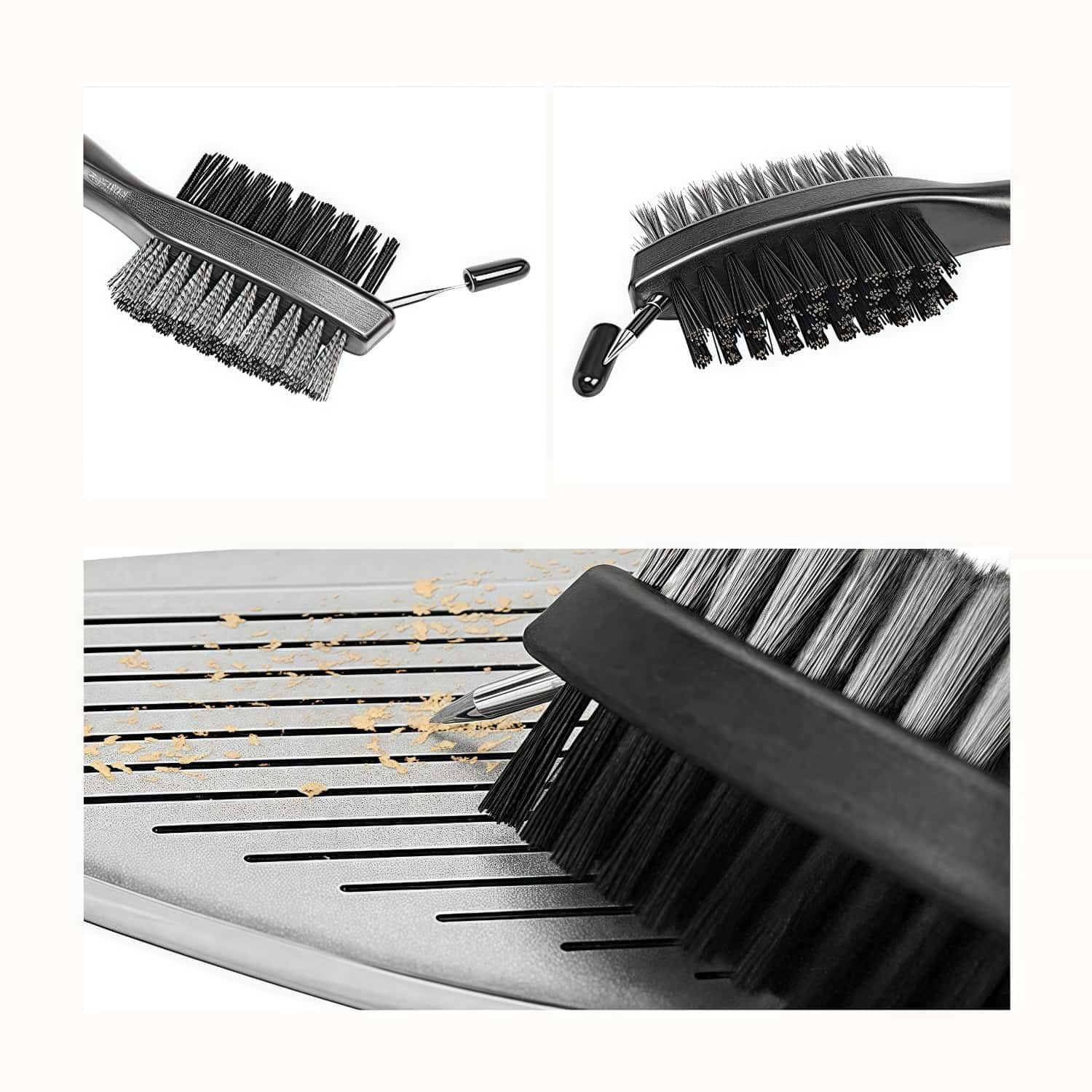 Spazzola da Golf,Golf Club Groove Cleaner,Spazzola per La Pulizia del Golf Accessori,per Mazze da Golf Facile da Attaccare alla Borsa da Golf