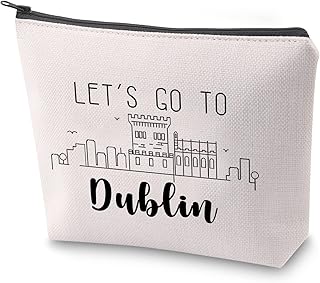 ZJXHPO Dublin Skyline Cosmetic Bag Dublin Ireland Trip Travel Case Dublin Travel Gift Let’s Go To Dublin Vacation Gift Dublin Journey Souvenir, Dublin, No