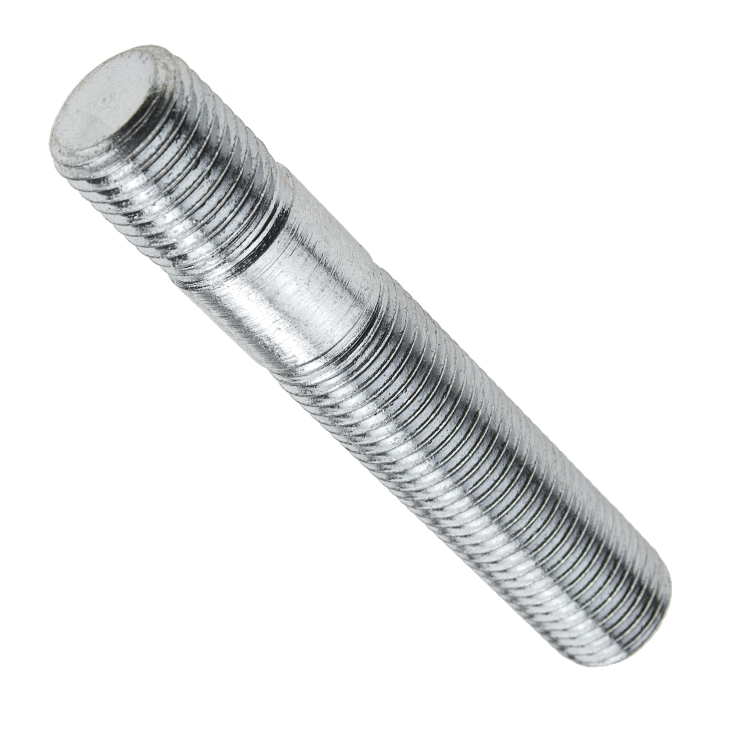 Bullone filettato doppio M12 x 1,5 x 80 mm, zincato per fissaggio dado 10,9 (20)