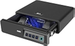 Biometric Fingerprint safe, Slide-Away Handgun Safe for Two Pistols Storage Drawer Safe for Home and Vehicle (Biometric Safe)