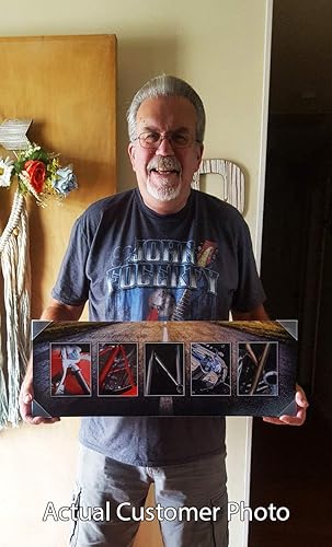 Vista 24 de Personal Prints Impresión artística con nombre personalizado de motocicleta Regalo personalizado para Harley Davidson o motorista Bloque