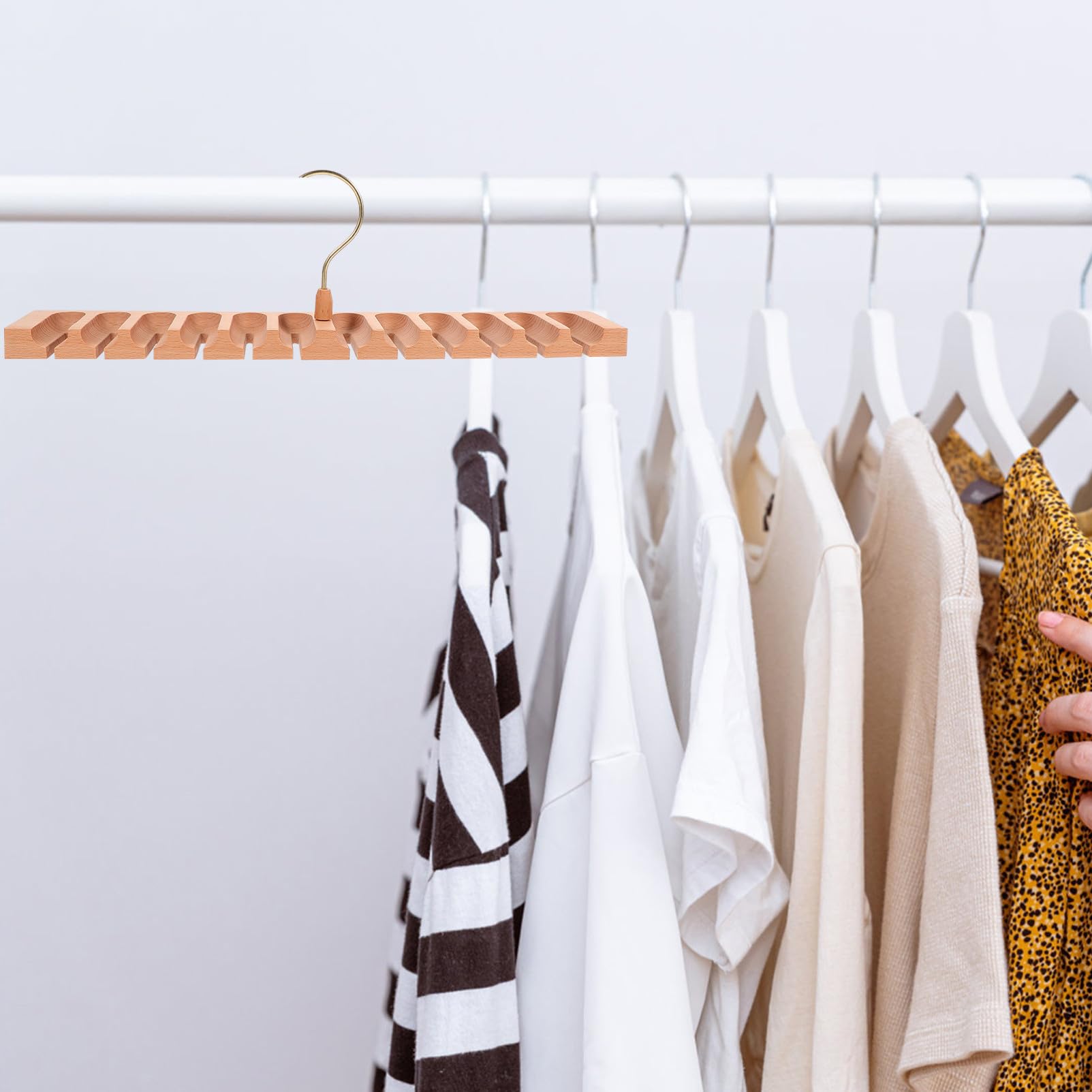 Organizador Giratorio Grande Compartimentos para Cinturones y Corbatas Perchero Multiusos para Armarios Ahorro Espacio y Resistente para Accesorios Hogar