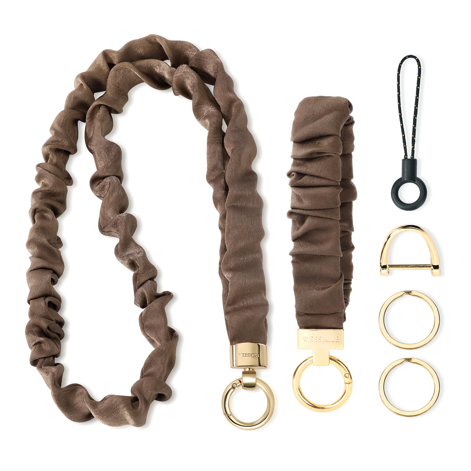 WEESMILE Lanyard and Wristlet Keychain Set for ID Badges