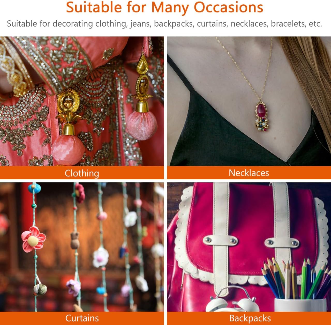 Healifty 2000Pcs Electroplating Beads for Jewelry Making, Daisy Spacer Plastic Beads for DIY Bracelets Necklaces Craft Supplies 6mm - Image 7