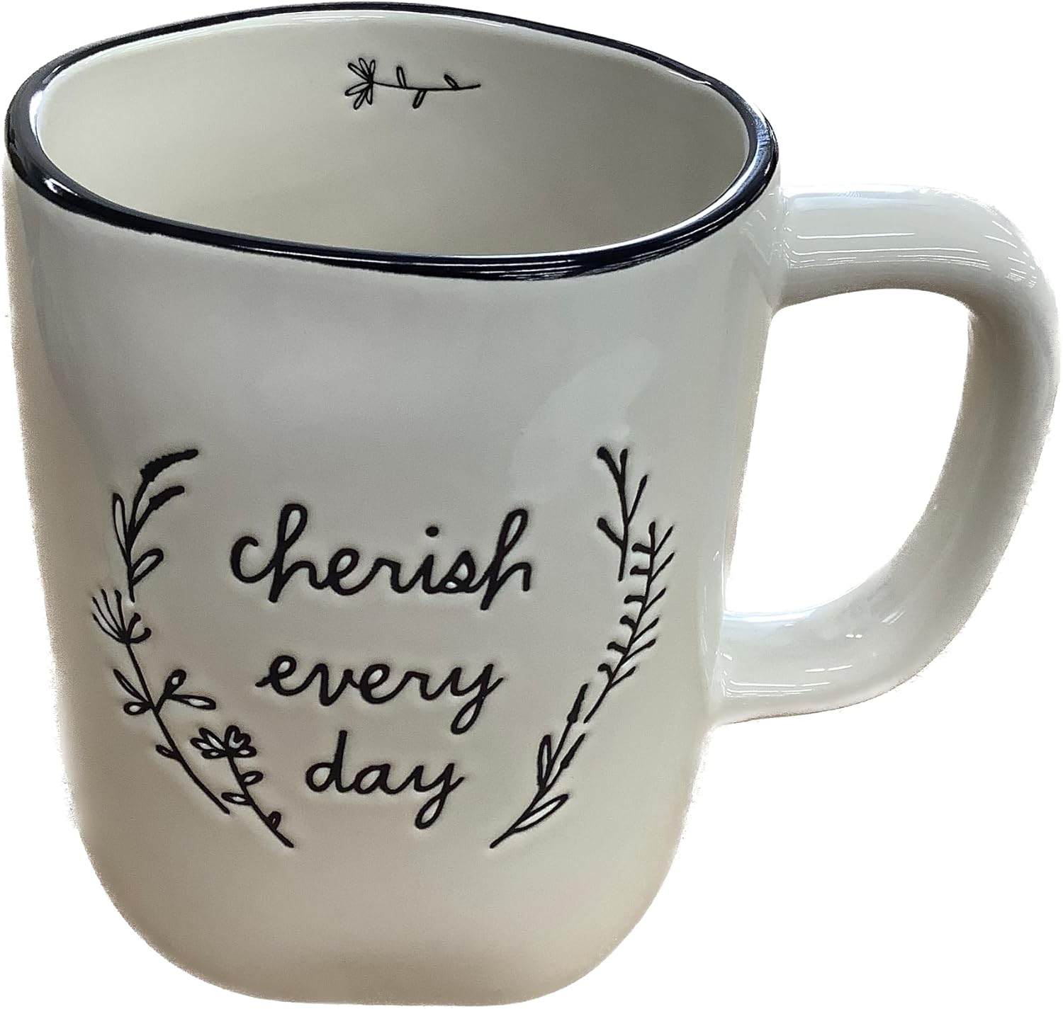 Rae Dunn Easter Coffee Mug, Child of God with Lamb Design, White Ceramic, 14oz, Dishwasher and Microwave Safe