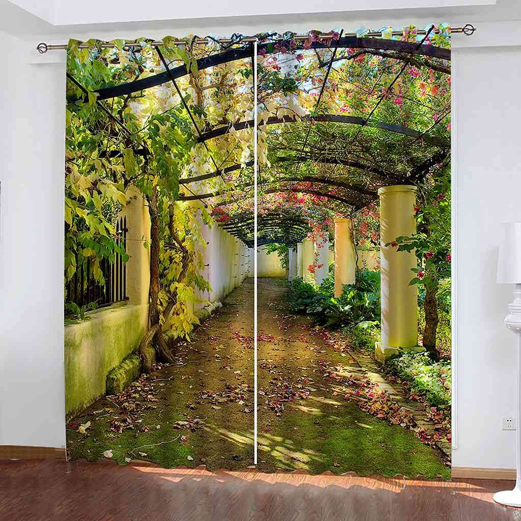 Rideau salon moderne style jardin pour une ambiance douce et verte