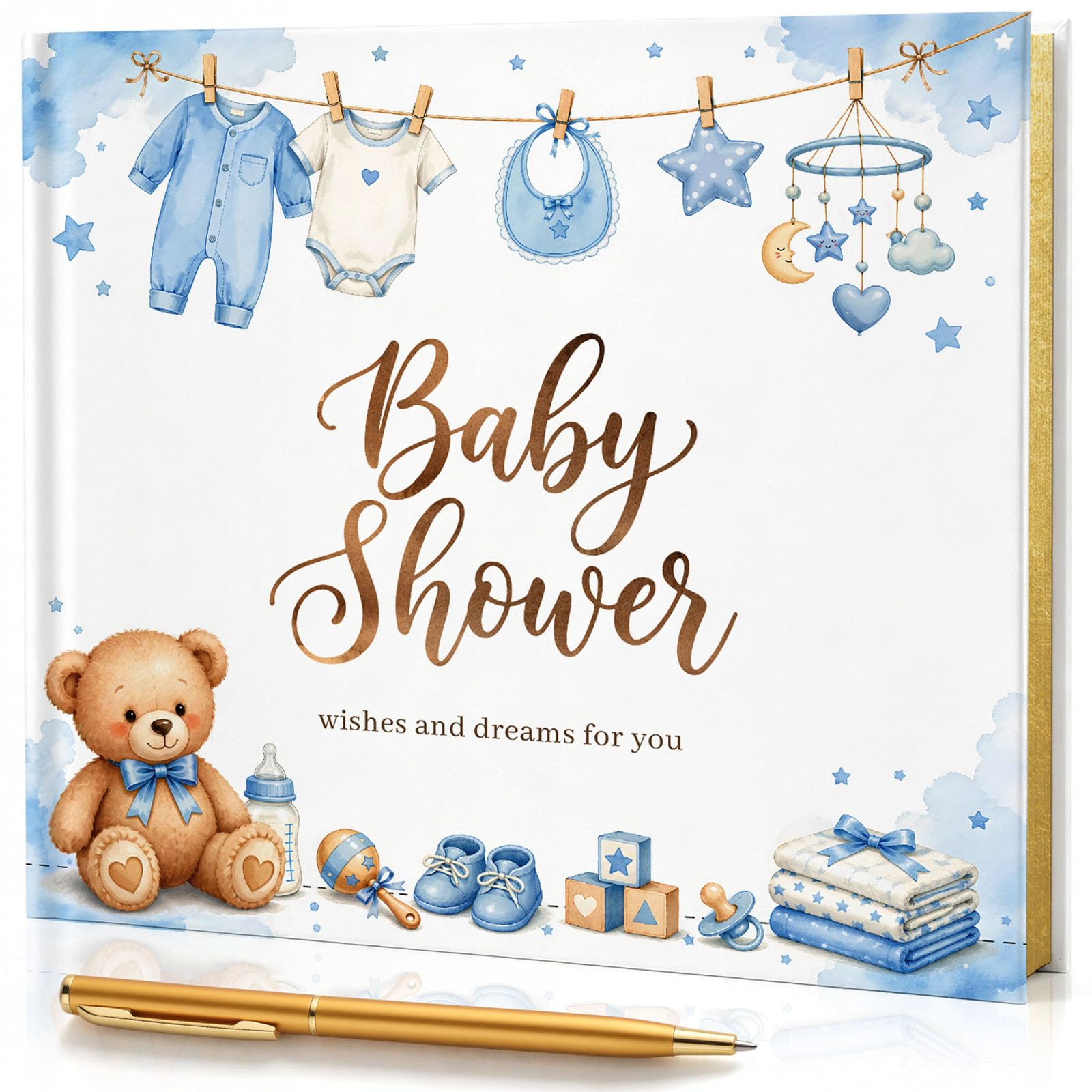Baby Shower Guest Book for Games & Deractions with 25 Blank Pages