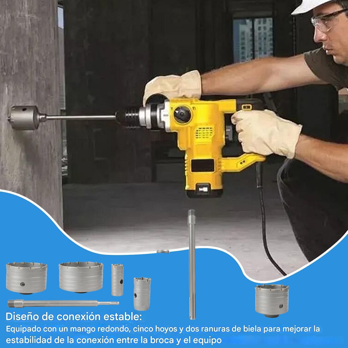 Kit Seghe A Per Legno Utensile Da Taglio Metalli Stabile E Resistente | Punta a per Fori su Calcestruzzo e Set Foratura Per Fai Da Te, Idraulica, Elettrica