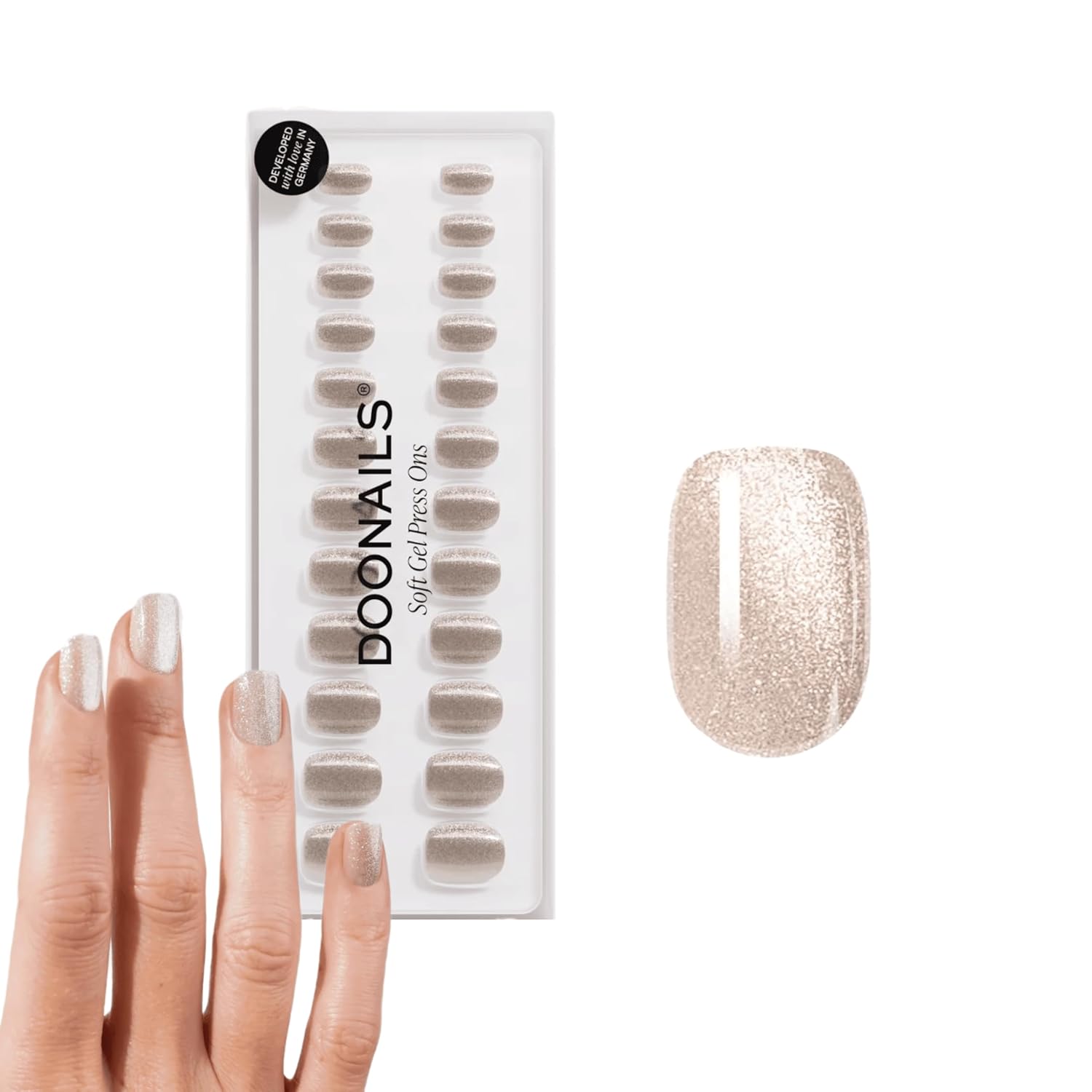 Extra Short Square Champagne Cateye