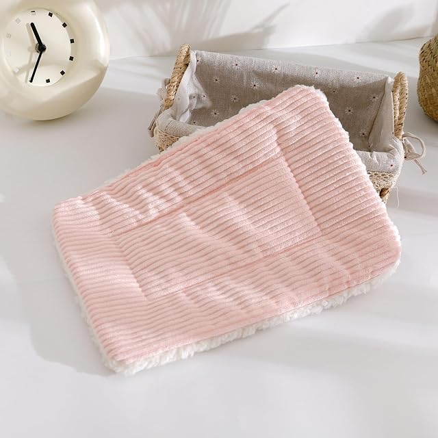 Foto 4 de 4 de Shienfir Almohadilla de cama para hámster fácil de limpiar, forro de jaula de conejillo de indias