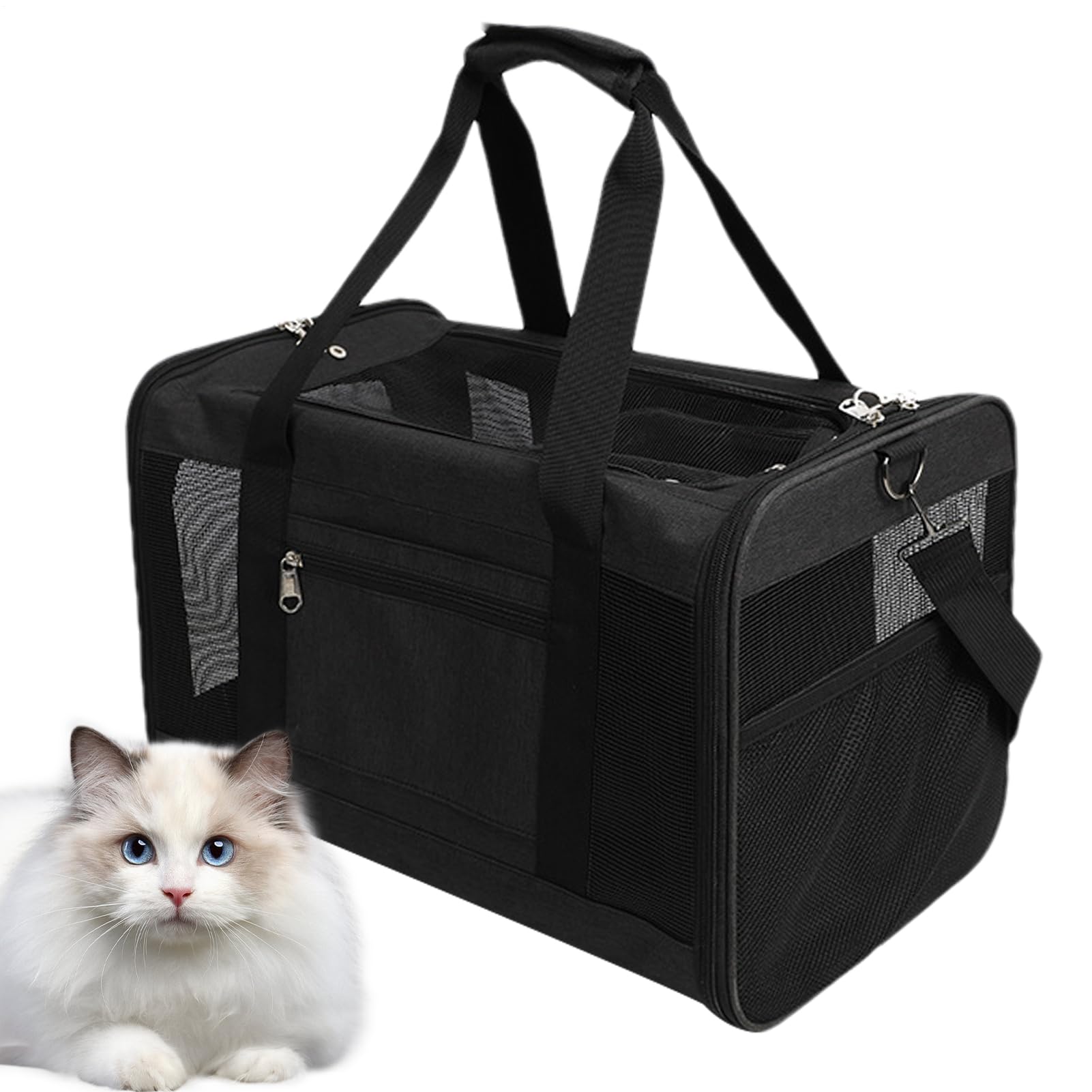 Trasportino per Viaggi con Animali Domestici Borsa Pieghevole per Cani | Zaino Traspirante per Cuccioli e Animali Domestici da Campeggio Escursionismo Shopping Picnic Casa Auto Giardino Viaggi