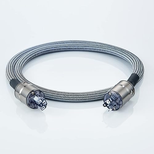 Cable de alimentación de alta fidelidad, cable de alimentación de CA de 3 clavijas, enchufe de EE. UU., línea de alimentación audiófila de 12 AWG