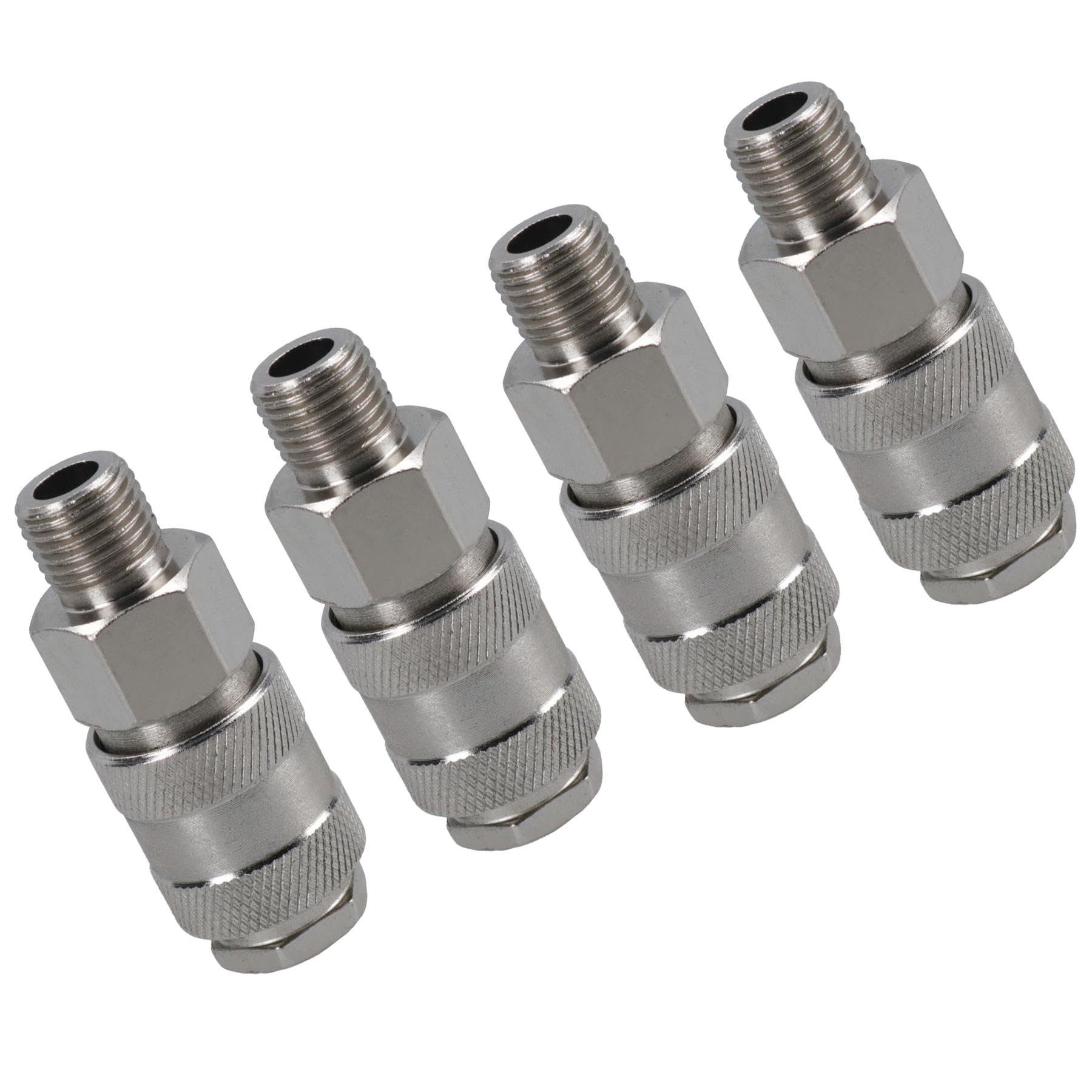 AB Tools Euro Air Line Quick Release Hose Coupler Connector 1/4 Bsp Male Thread 4Pc
