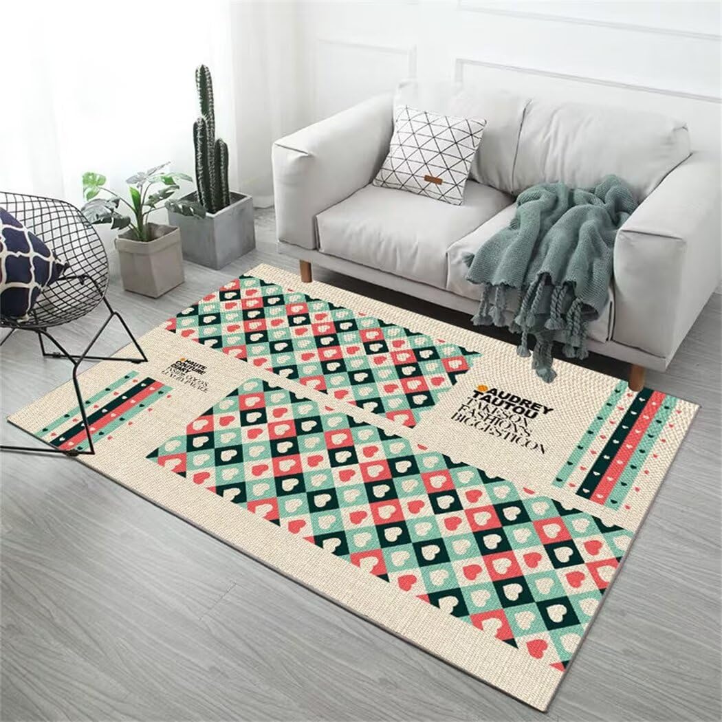 Moquette salon grande taille anti-tache bleu 80x160