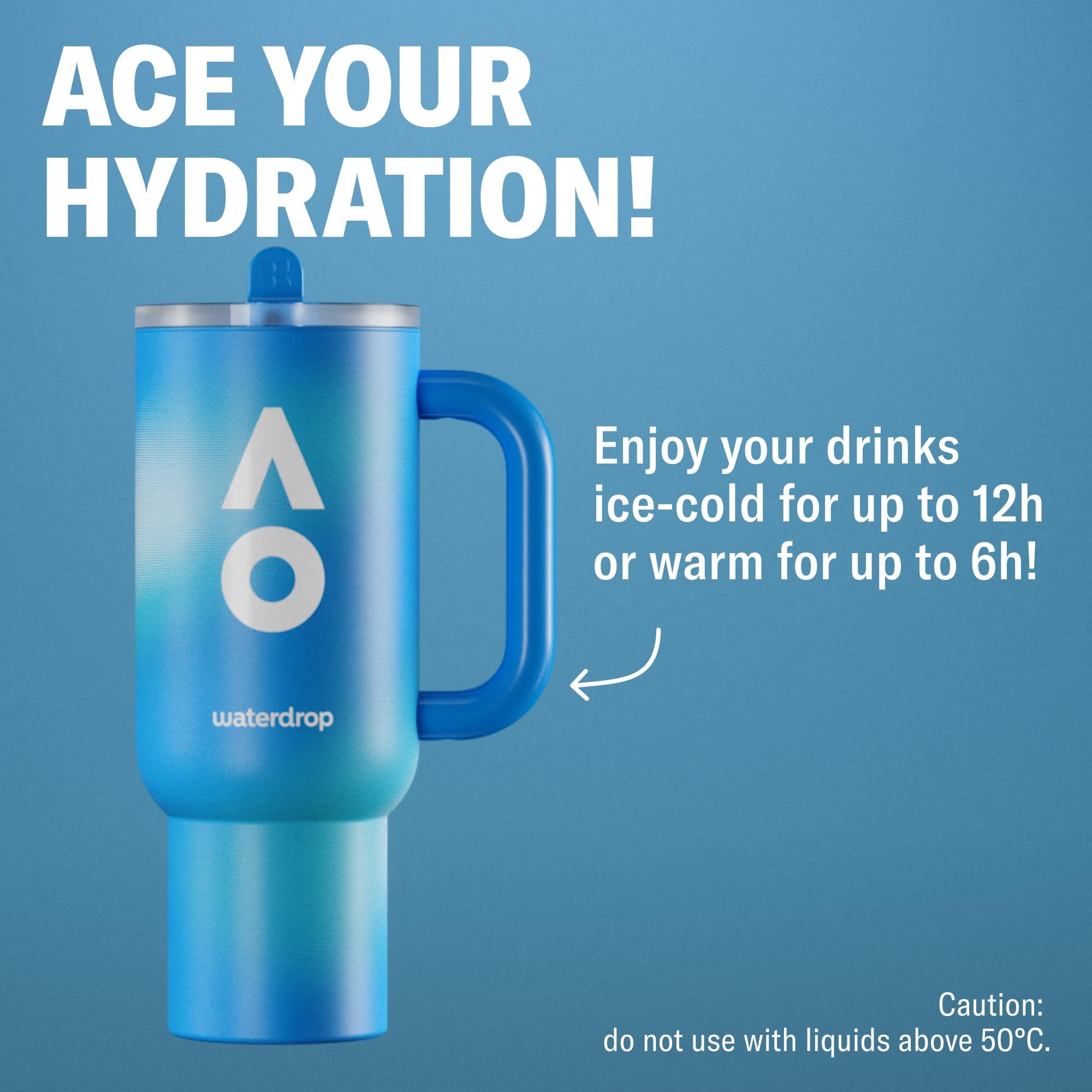 Waterdrop® Australian Open 2026 Tumbler 1.1L – Stainless Steel