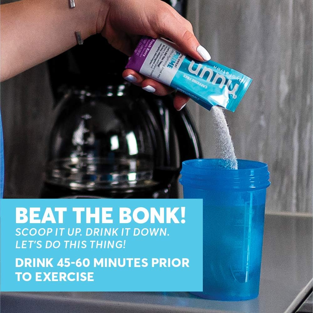 Nuun Prime | Pre-Workout Drink Powder | Vegan BCAAs, Electrolytes, Adaptogens (Fresh Berry, 12 Servings - Sachets)