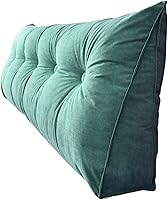 Vista 14 de Almohada triangular para cabecero, almohada de lectura, almohada triangular para cabecera, almohada de apoyo para dormitorio, sofá, tatami, blanco