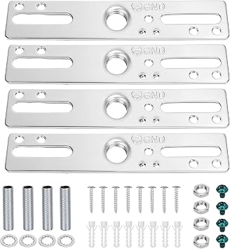 KC&KST Ceiling Light Fixture Mounting Bracket Kit, 4 inch Universal Lamp Crossbar Hardware Set for Chandelier, Pendant Lights, Wall Sconces, Heavy Duty, Easy Installation Style 1-4PC
